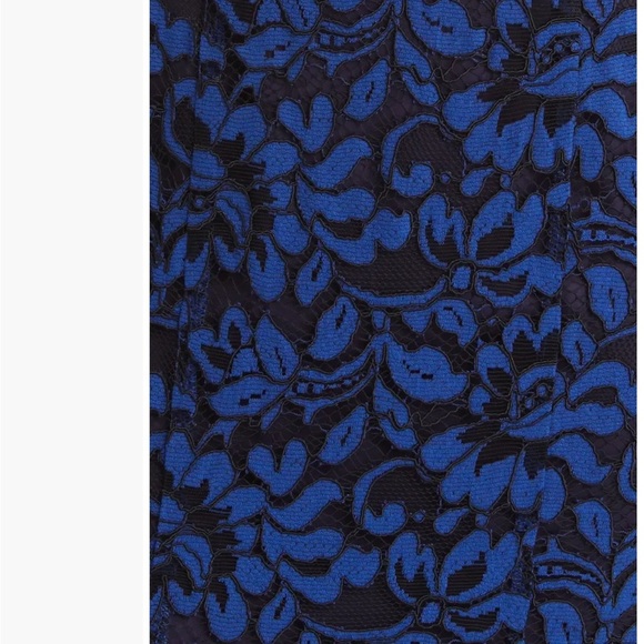 ELIZA J MOCK NECK OPEN BACK MERMAID GOWN BLUE BLACK - Picture 4 of 11